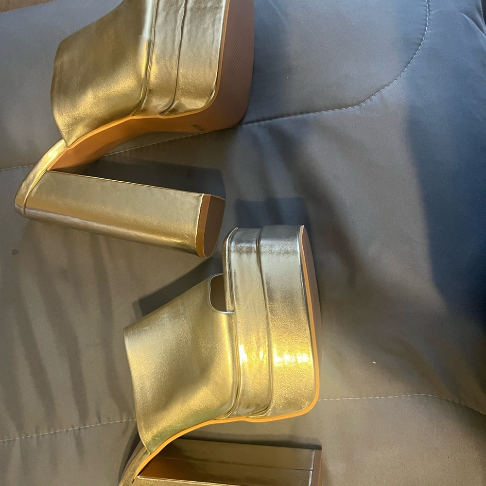 Gold Platform Heels